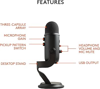 Logitech Blue Yeti USB Microphone Features