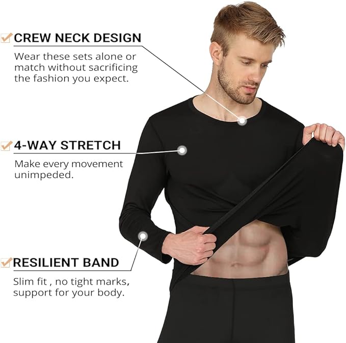 HEROBIKER Long Johns Thermal Underwear