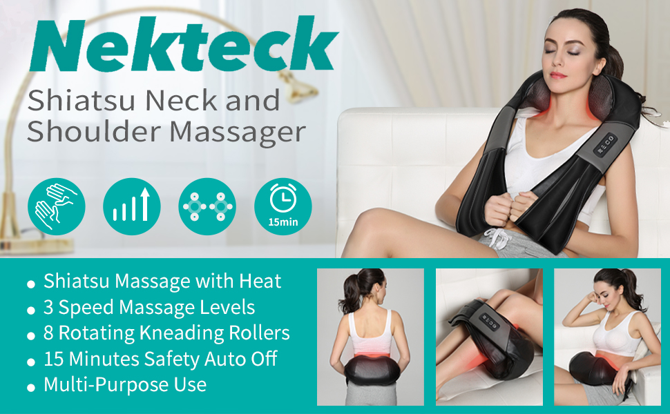 Nekteck Shiatsu Neck and Back Massager