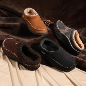 Zigzagger Men's Slip On Moccasin Slippers