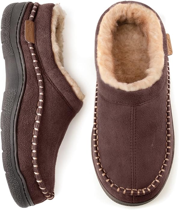 Zigzagger Men's Slip On Moccasin Slippers