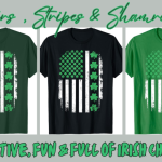 American Flag with Shamrocks T-Shirt: Vibrant Quality for Fun Celebrations